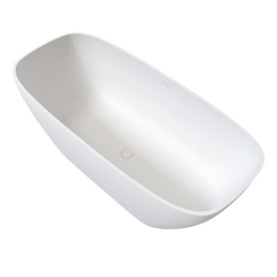 67" Premium Solid Surface Deep Soaking Bathtub