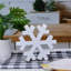 3 pièces grande table de Noël en bois bloc de flocons de neige-602651700