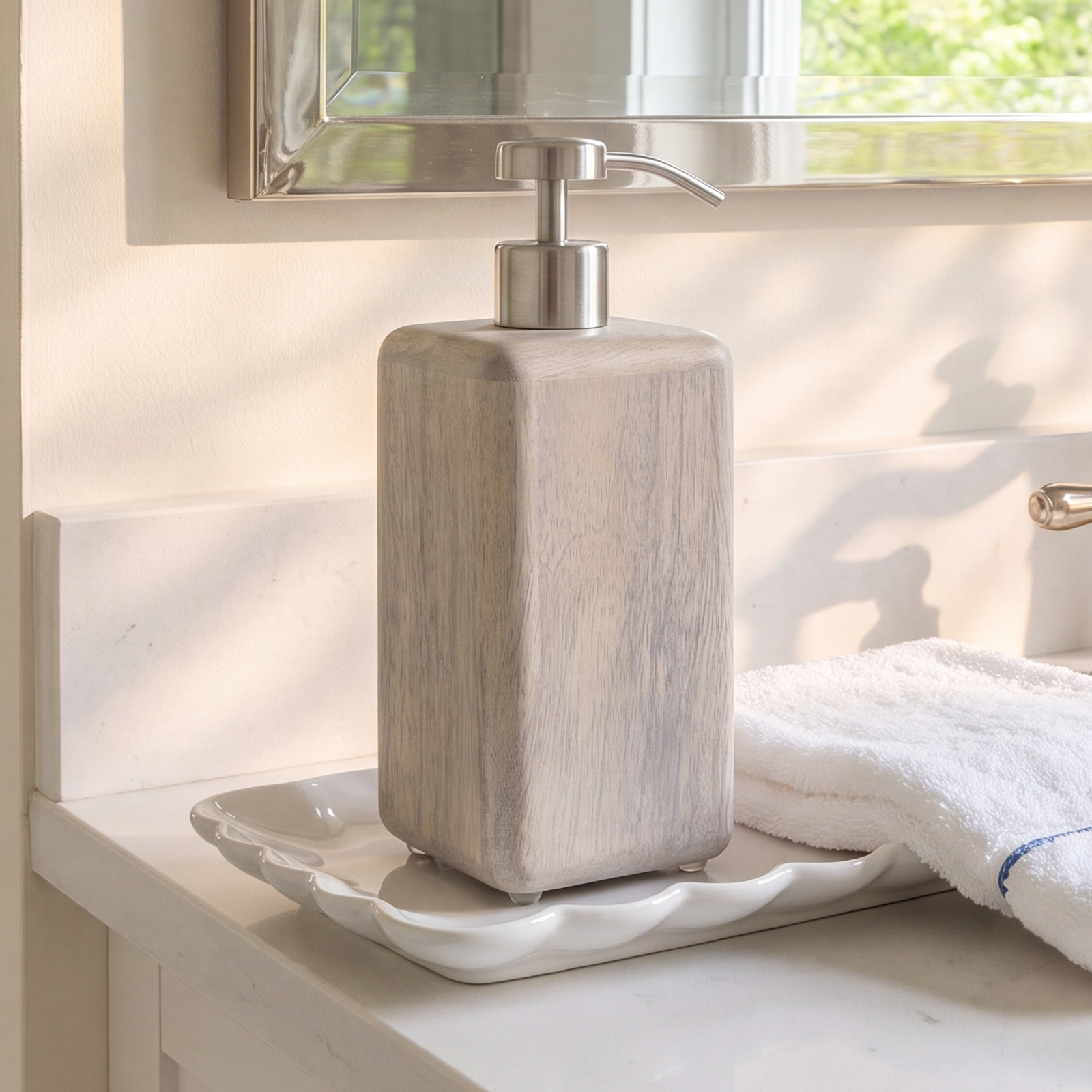 Alethea Wood Soap / Lotion Dispenser