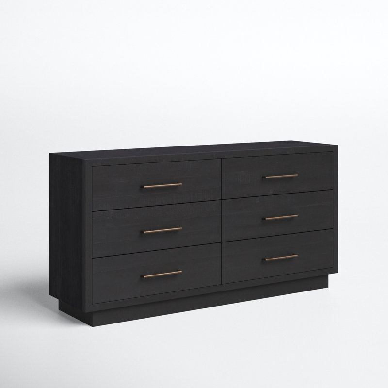 Nimes 6 Drawer 60" W Solid Wood Dresser