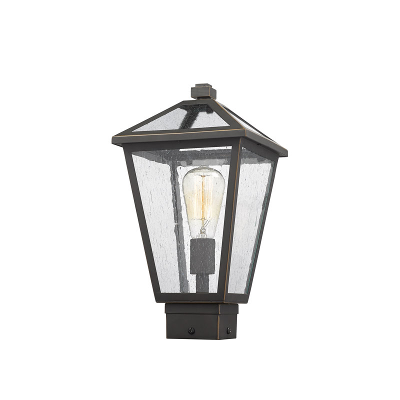 Luminaire d'extérieur à 1 lumière Anaye, Bronze huilé, Bullé, H 15 po x l 8,25 po x P 8,25 po