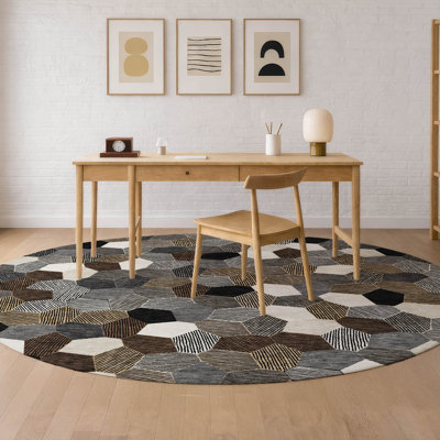 Machine Washable Indoor/Outdoor Chantille ACN2573 Geometric Rug
