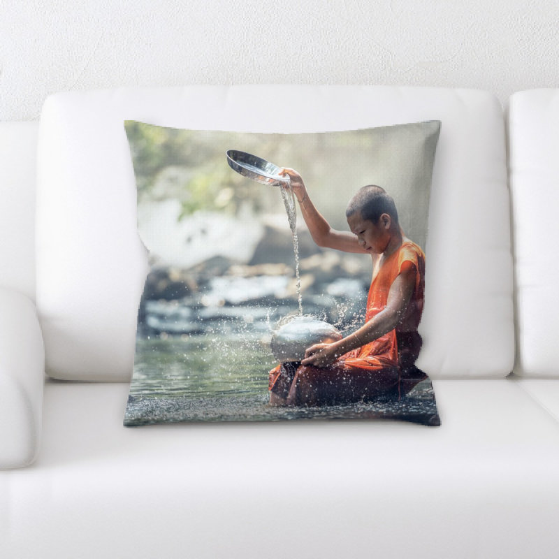 Coussin de jeté bouddhiste