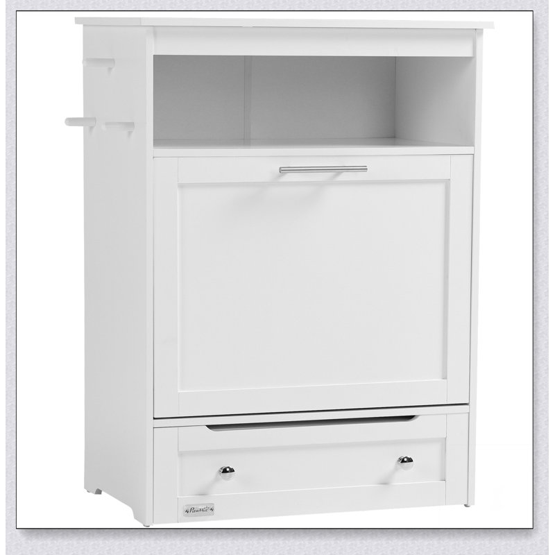 Armoire de rangement blanche avec bols surélevés
