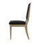 Chaise d'appoint rembourrée en velours noir