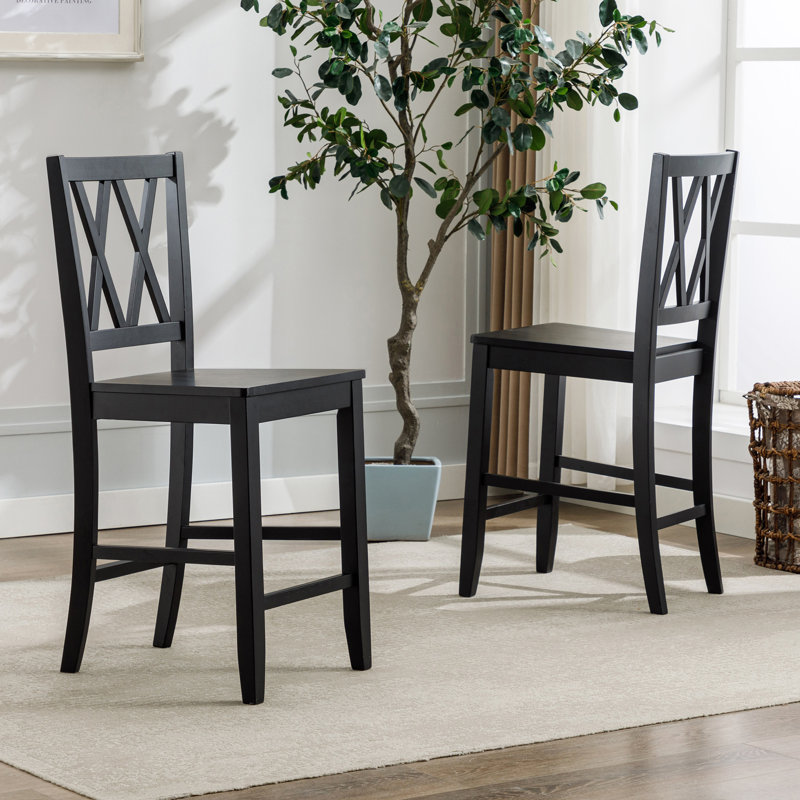 Tabouret de comptoir 24 po Christin, Noir