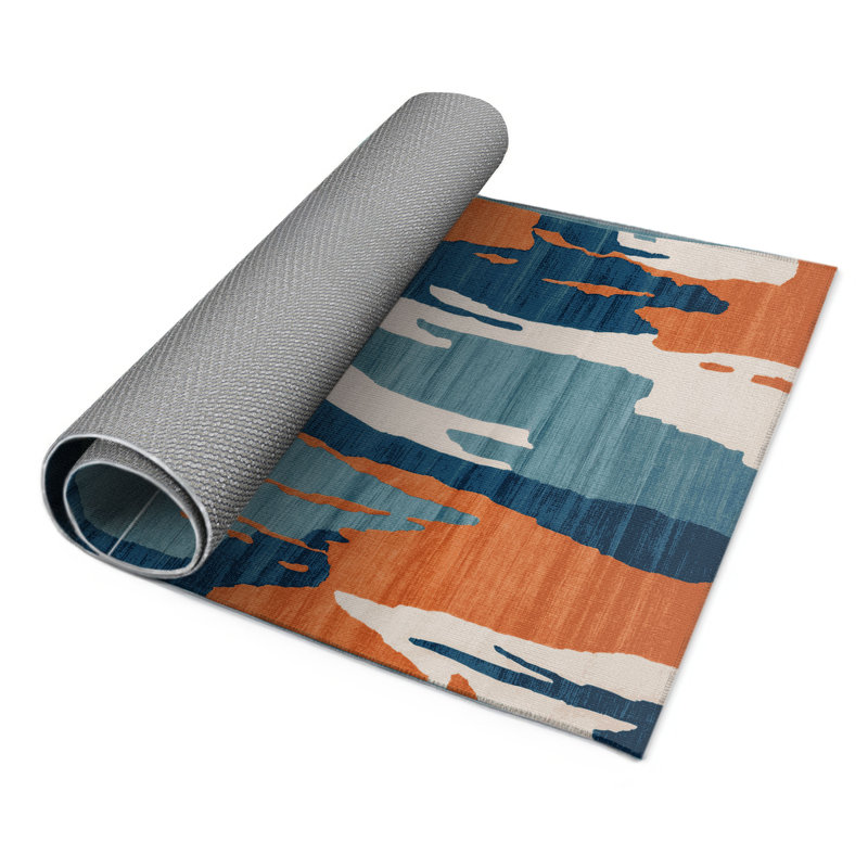 Watercolor Gray Indoor and Outdoor Area Rug, Rectangle 2' x 3'