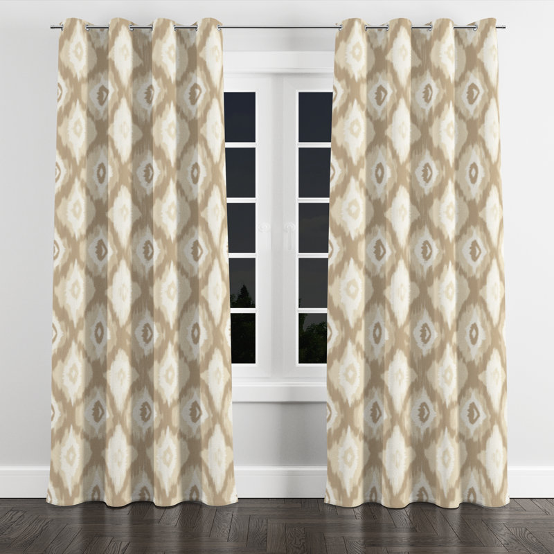 Rideaux en velours Modern - beige avec œillets Baljiwan - 1 panneau, L 52 po x L 63 po, Œillets argentés