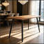 Table de salle à manger moderne en bois aggloméré de 47 pouces de style minimaliste en bois aggloméré