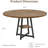 47" Round Industrial Dining Table, Metal Pedestal with Storage Shelf Seats 4-6 for Kitchen Living Room Office-128176666