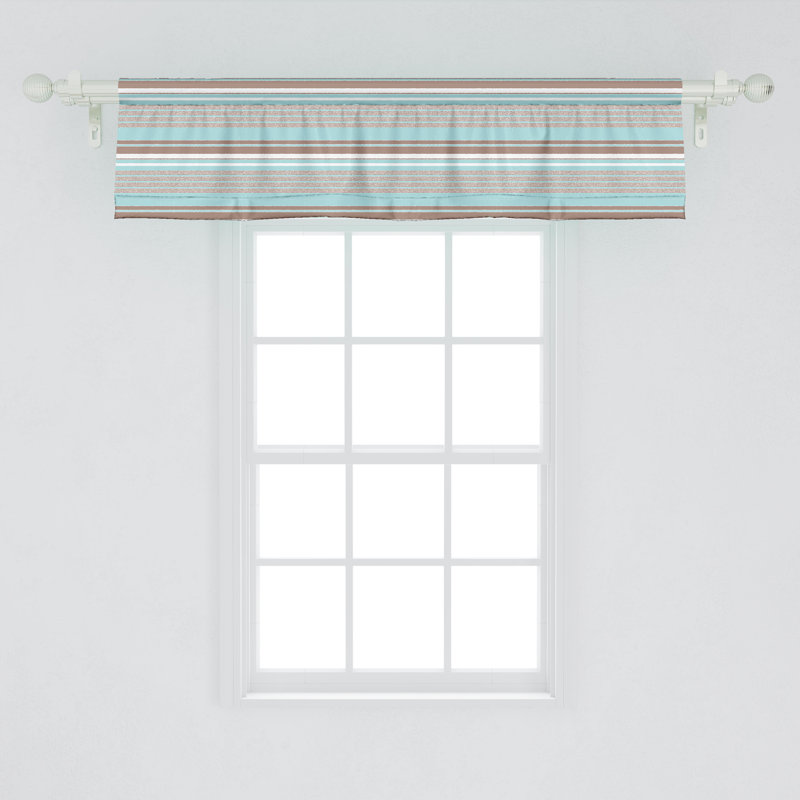 Cantonnière Ambesonne Aqua, L 54 po x L 12 po