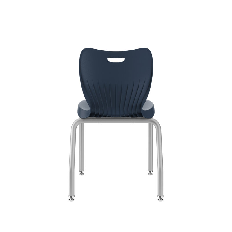 Chaise sans accoudoirs à 4 pieds HON Smartink, structure Regatta, structure platine, H 17,75 po, Régate, 17.75"