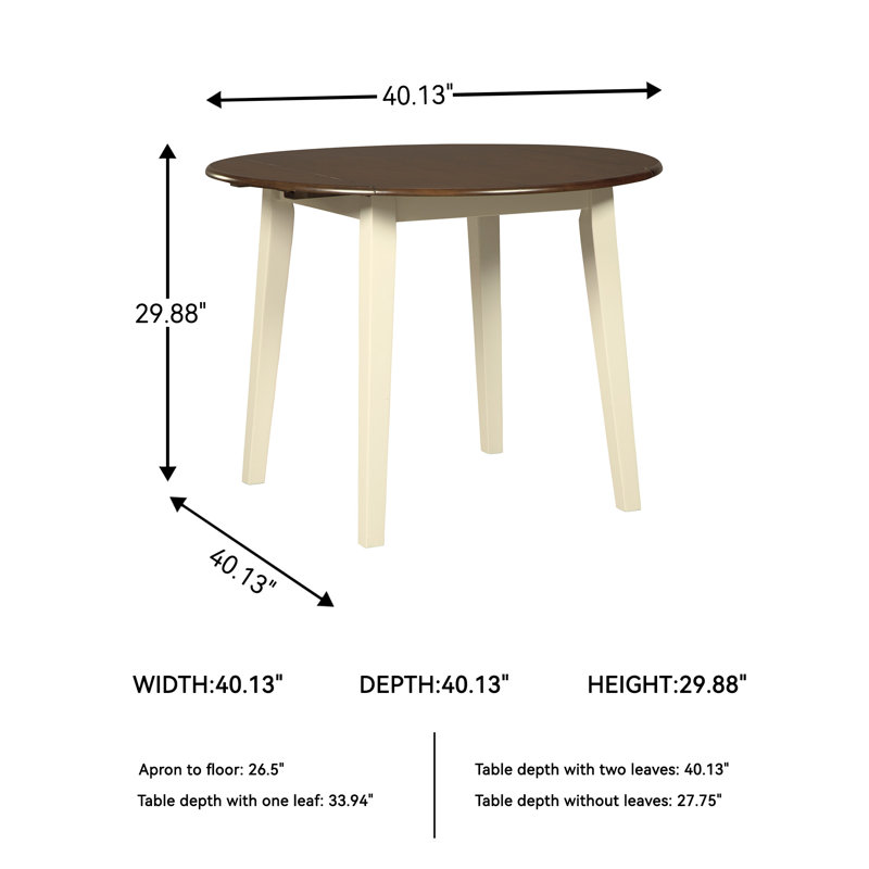 Strongsville Extendable Round Solid Wood Base Dining Table