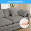 Ensemble de canapé surdimensionné en U de 112,6 po à 5 places, canapé en chenille avec coussins double couche et dossiers ergonomiques-1903168073