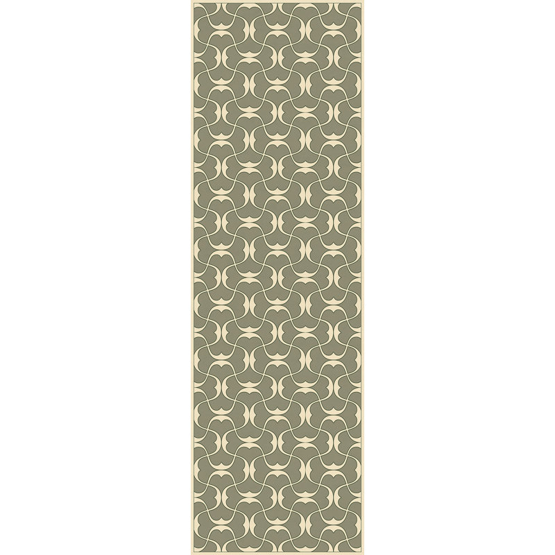 Aldo Vinyl Geometric Indoor Rug, Runner 2'6" x 8'