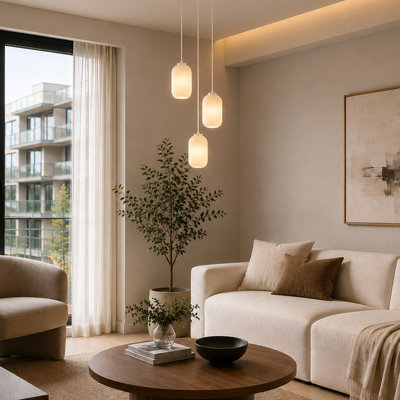 Darval 3 - Light White Cluster Pendant