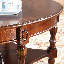 Table basse à 6 pieds en bois massif avec rangement Philmont