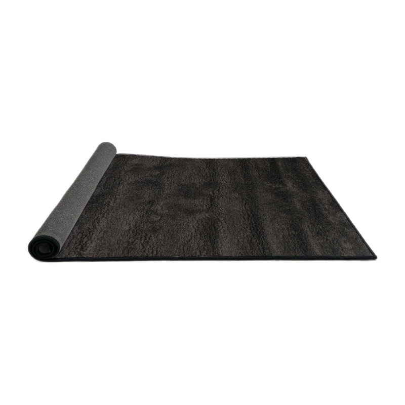 Tapis contemporain noir, Rond 3 pi