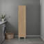 Armoire de rangement en chêne naturel avec tablette fixe