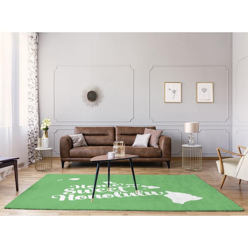 Tapis en poly-chenille honolulu hawaii, Rectangle 8 pi x 10 pi