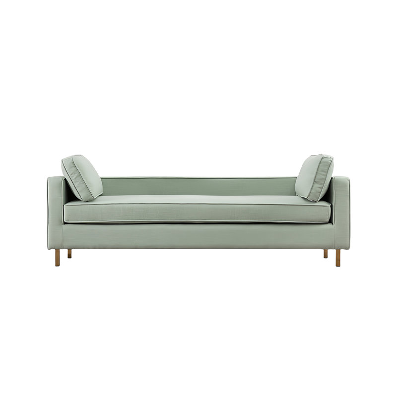 Banc de bout en lin Modern Minimalist, H 23,62 po x l 70,86 po x P 21,65 po