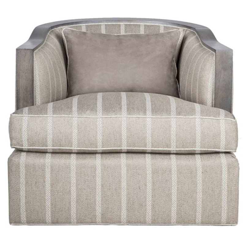 Burlingame Swivel Barrel Chair, Nadia Linen, Dove Gray