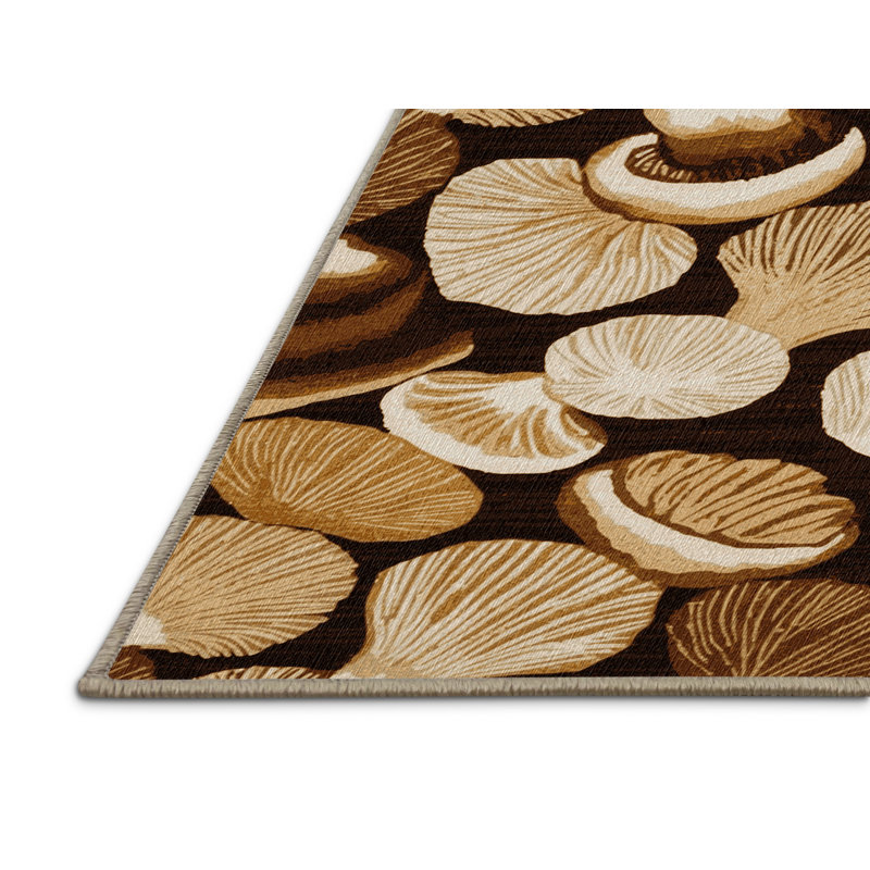  Tapis lavable Shiitake, Tapis de couloir 2 pi x 4 pi
