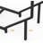 U-shaped Firewood Rack Black
