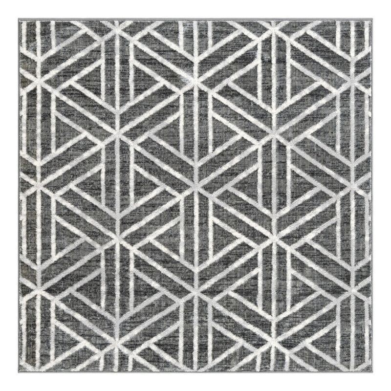 Quercioli Geometric Indoor Rug, Square 5'3"