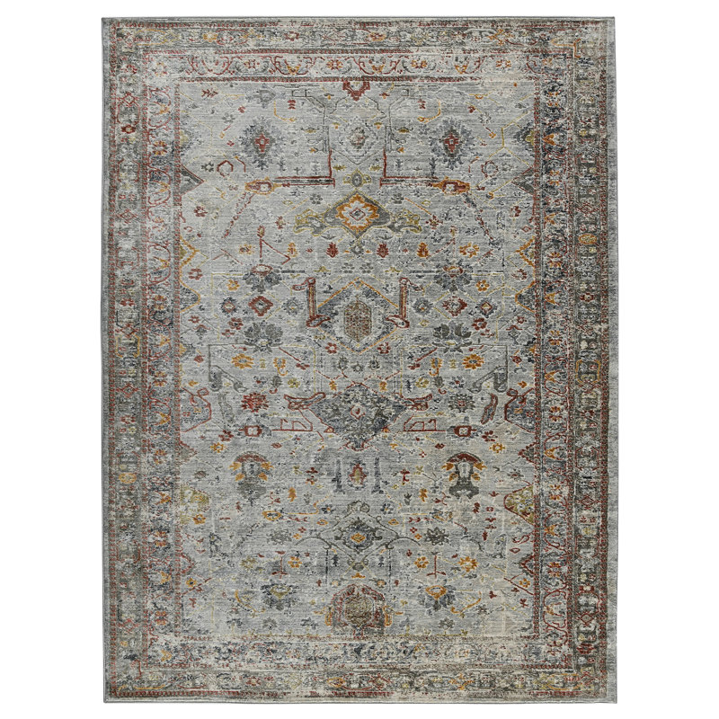 Kolby Traditional Bordered Premium Polyester Performance Area Rug, Runner 2'6" x 7'10"