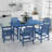  6 - Person Rectangular Outdoor Dining Set with 6 Chairs, Hdpe Patio Dining Table Sets-490971125