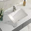 21 Inch Undermount Bathroom Sink Rectangle Bathroom Sink White Ceramic Bathroom Sink with Overflow
