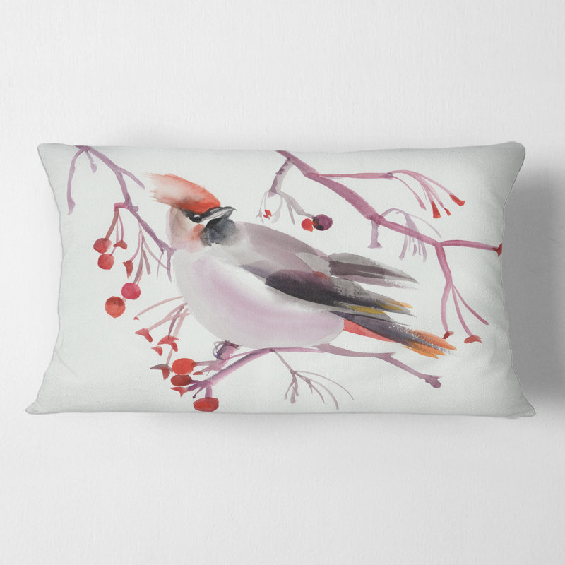 Housse et insert de coussin rectangulaire Waxwing