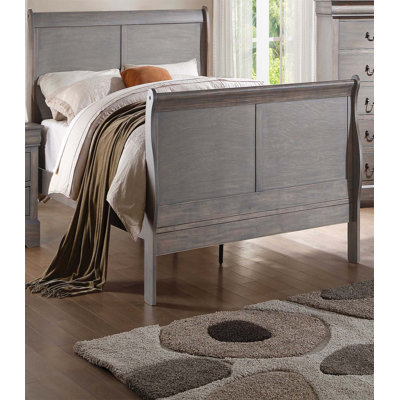 Classic Contemporary Solidwood 1Pc Bed Bedroom Sleigh Bed Furniture