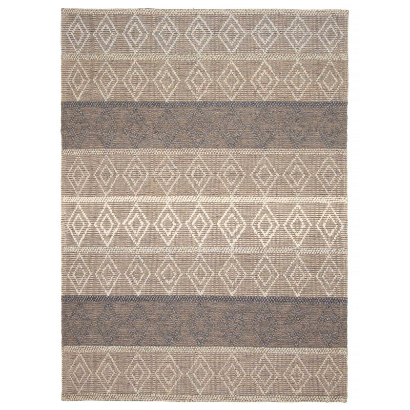 Tapis kaki en laine New Age Deumy