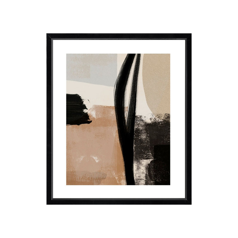 Arrangement I Abstract 1 Piece Single Picture Frame Wall Art, 164.592 cm H x 136.652 cm W, Bevelled Wood Effect