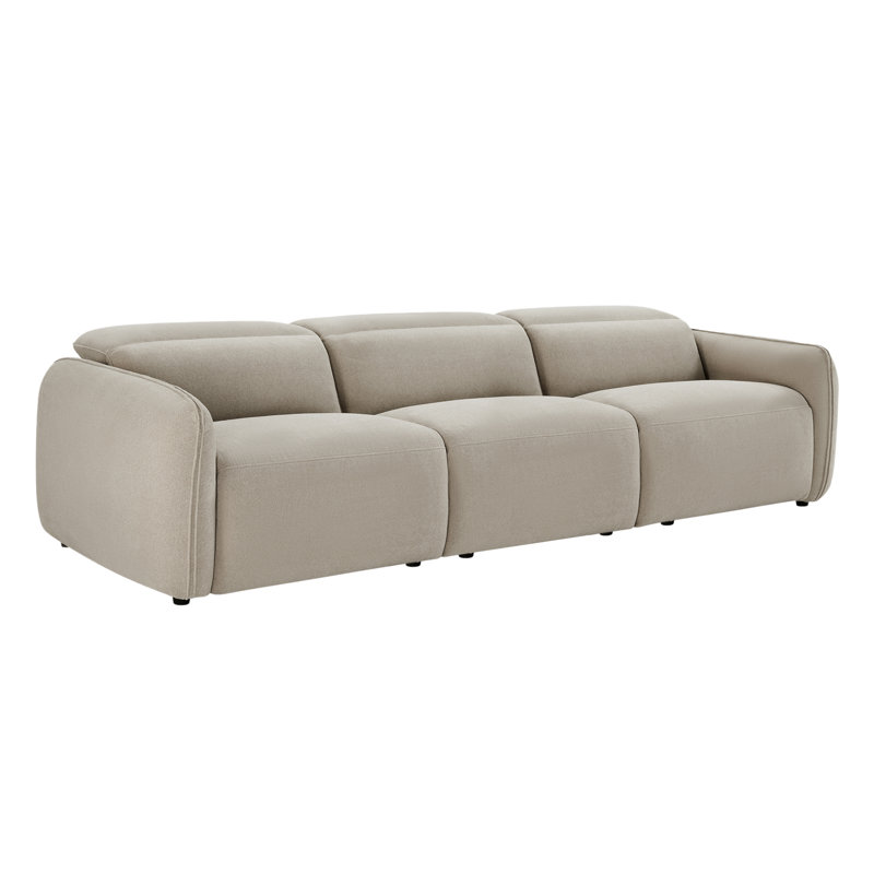 Canapé modulaire inclinable rembourré Bayne, Sable Elite