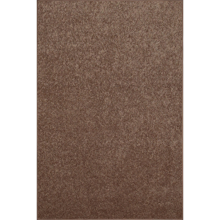 Antto Solid Low-Pile Brown Rug