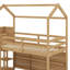 Lit mezzanine simple avec tablettes et lumière-120034832