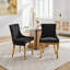 Ensemble de 2 chaises en chenille avec pieds courbés et garniture de rivets-800057502