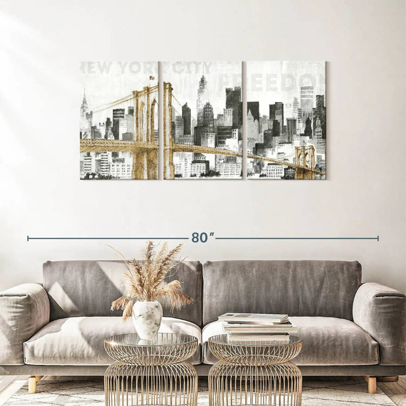 Senne, New York, horizon I, H 27 po x l 56 po