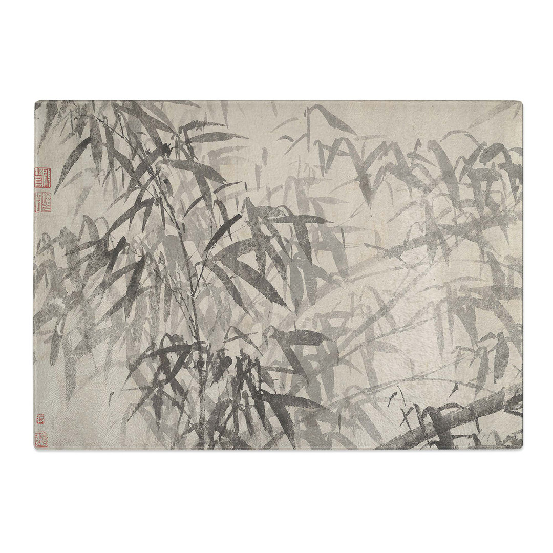 Tempered Glass a Bamboo Plant Chopping Board