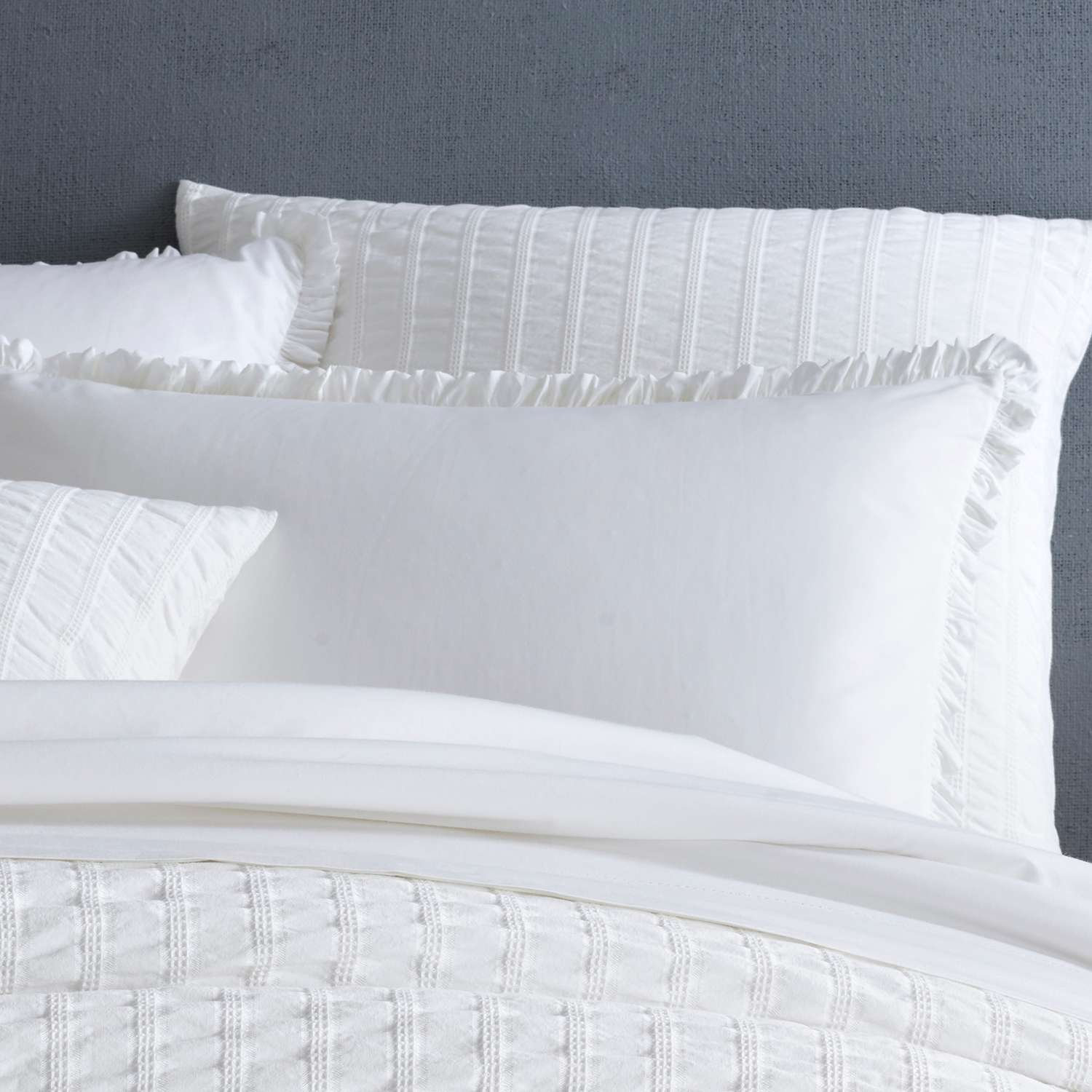 Classic Cotton Shams, King, White