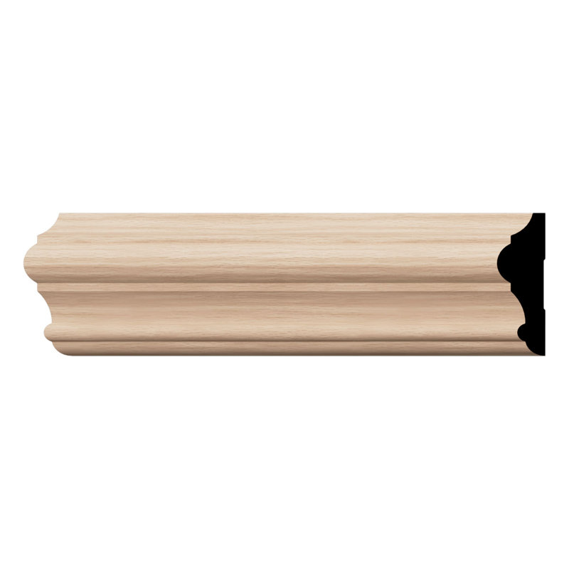 Red Oak Solid Wood Chair Rail Molding 96" Length