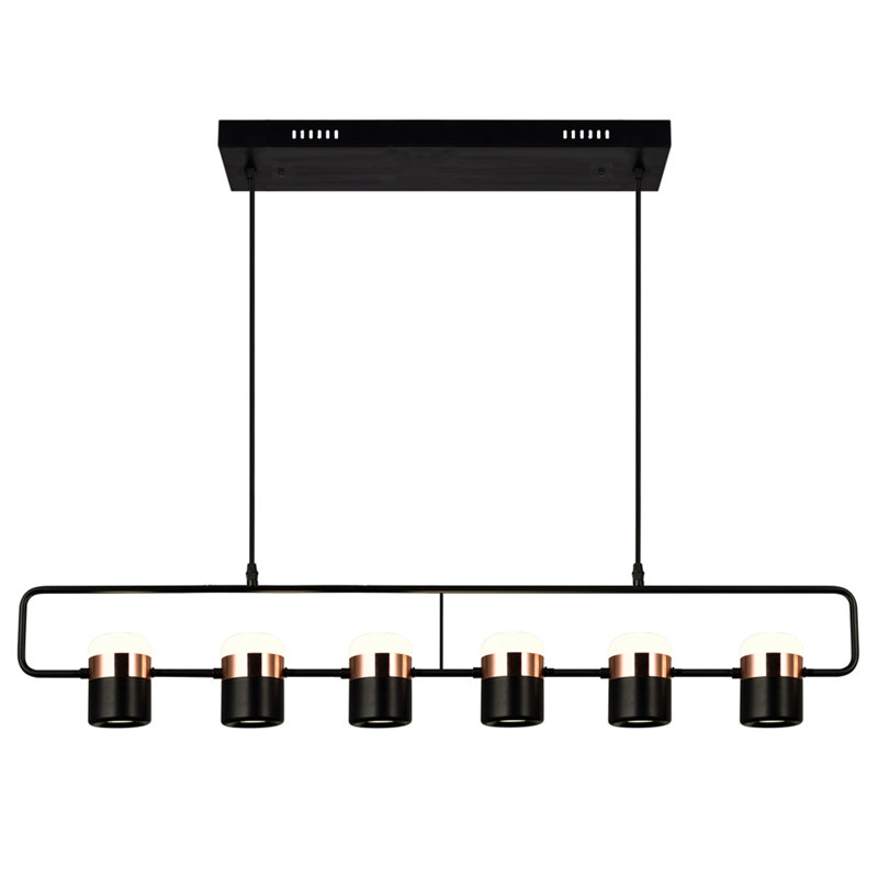 Luminaire suspendu linéaire à DEL 6 lumières pour table de billard Kudrete