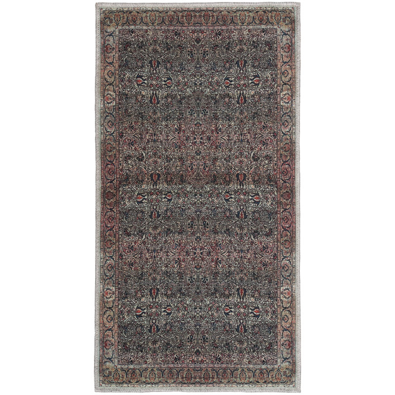 Tapis émeraude persan lavable à la machine, Rectangle 9 pi 2 po x 12 pi