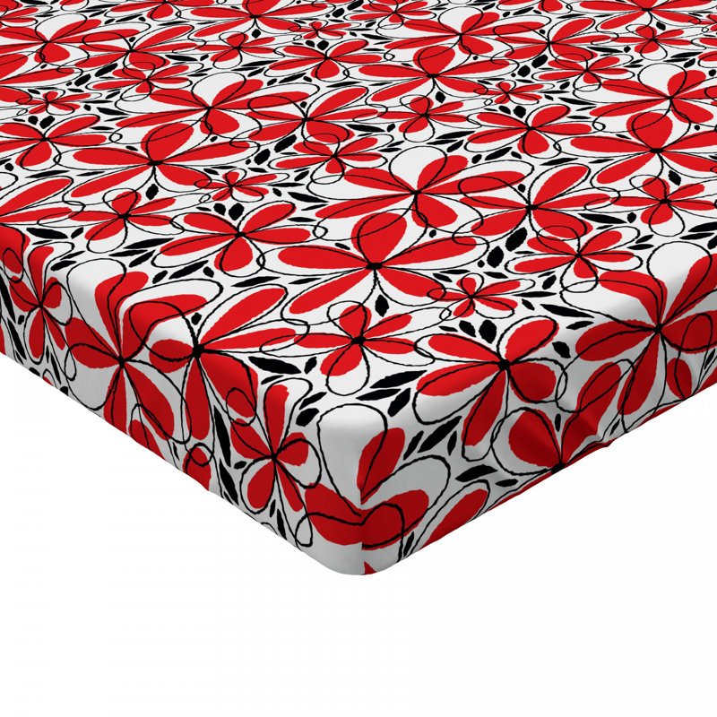 Microfiber Floral Fitted Sheet, Full Fitted Sheet