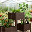 Jardinières modulaires surélevées, polypropylène durable, style rotin pour patio