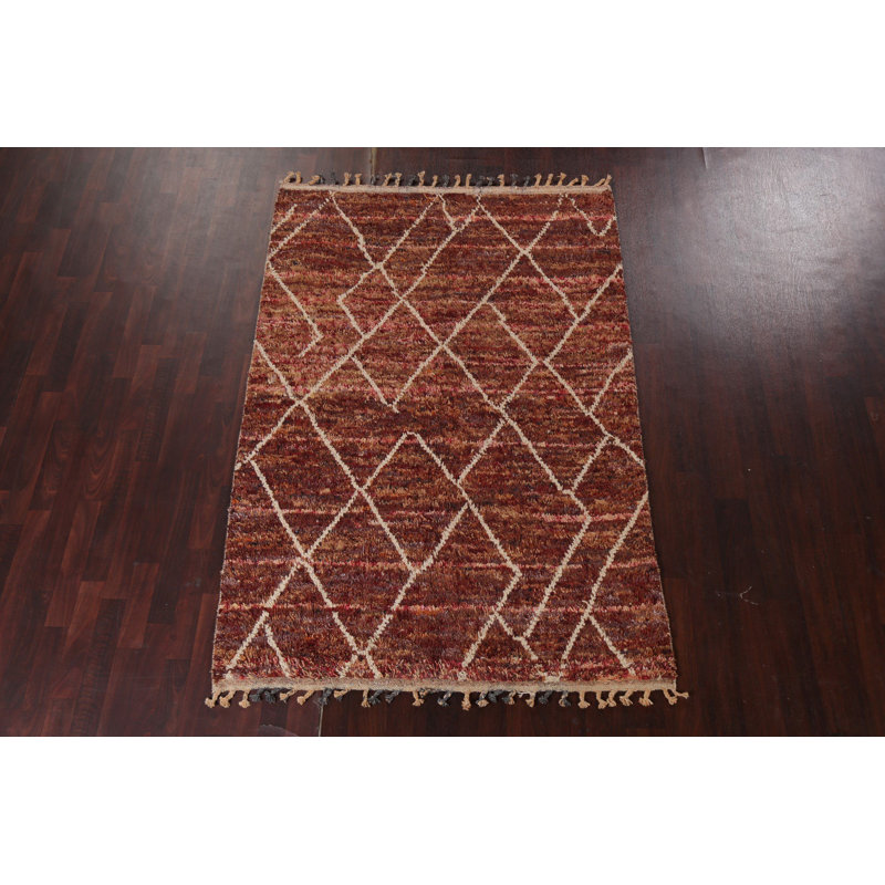 One-of-a-Kind 4'11'' x 7'6'' New Age Rectangle Wool Area Rug in