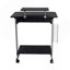 Chariot d'ordinateur compact avec rangement, espresso